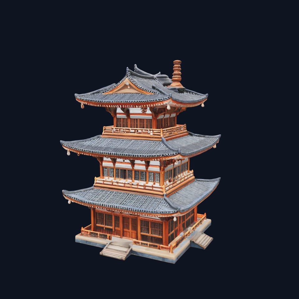 Elegant Pagoda Architecture model pack