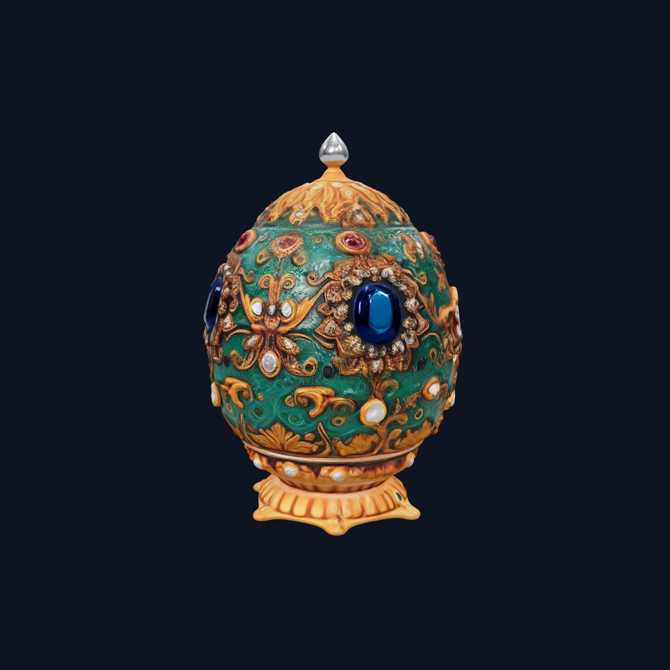 Emerald Jeweled Faberge Egg model pack