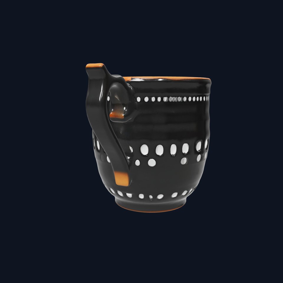 Polka Dot Ceramic Mug model pack