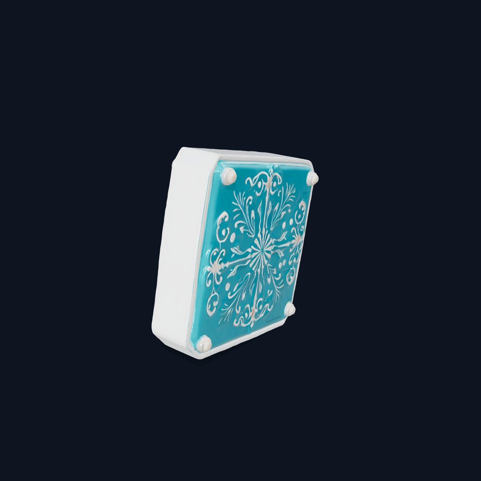 Turquoise Mandala Lid model pack