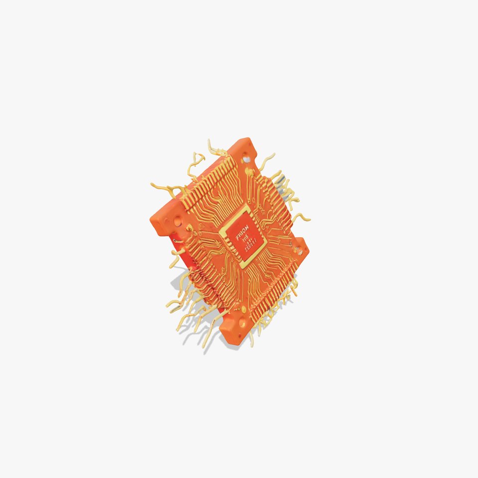 Orange Circuit Chip model pack