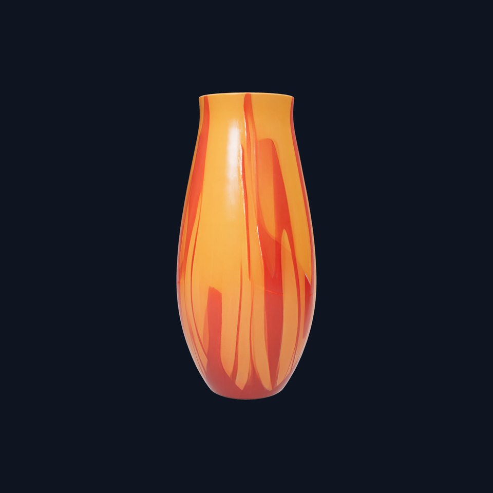 Amber Glass Vase model pack