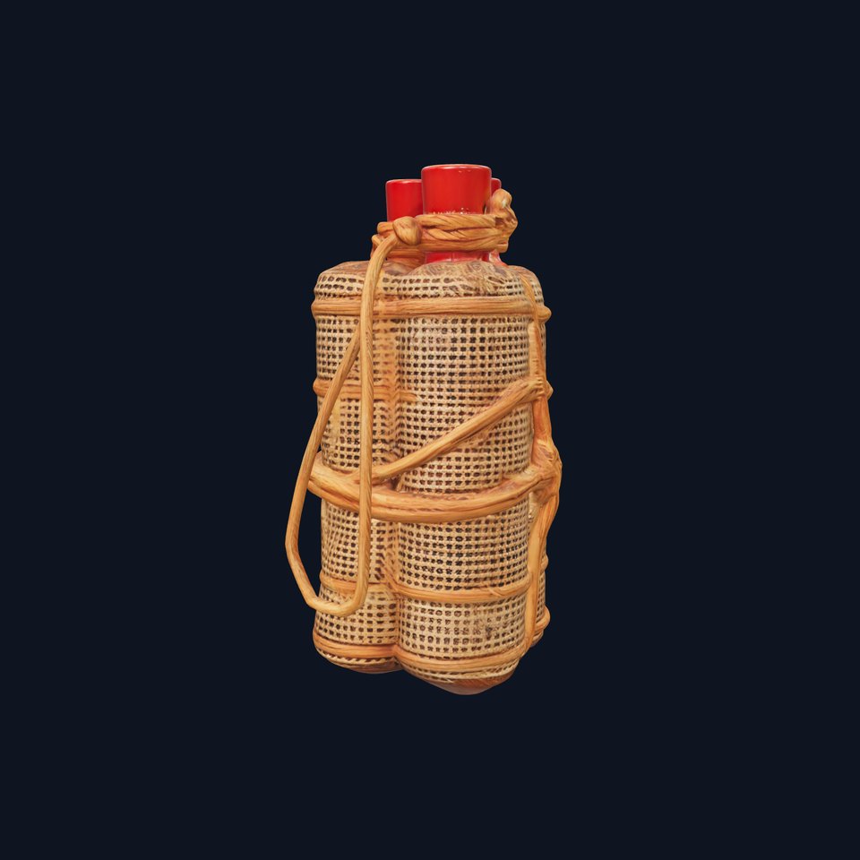 Rustic Ceramic Bottle model pack