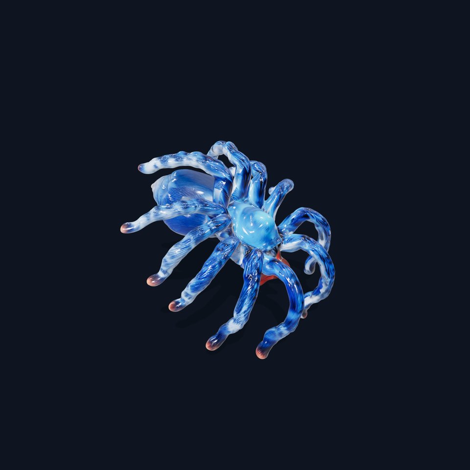 Vibrant Blue Tarantula model pack