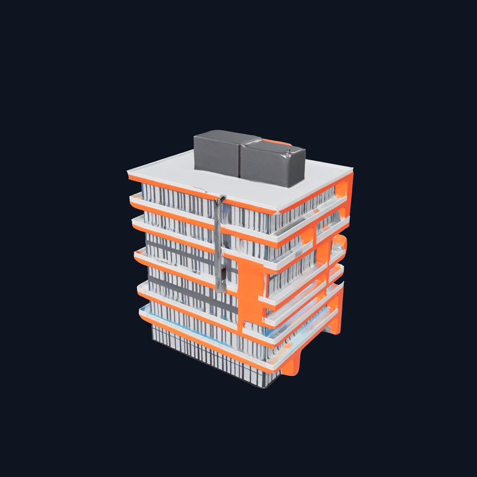Modern Orange Building model pack