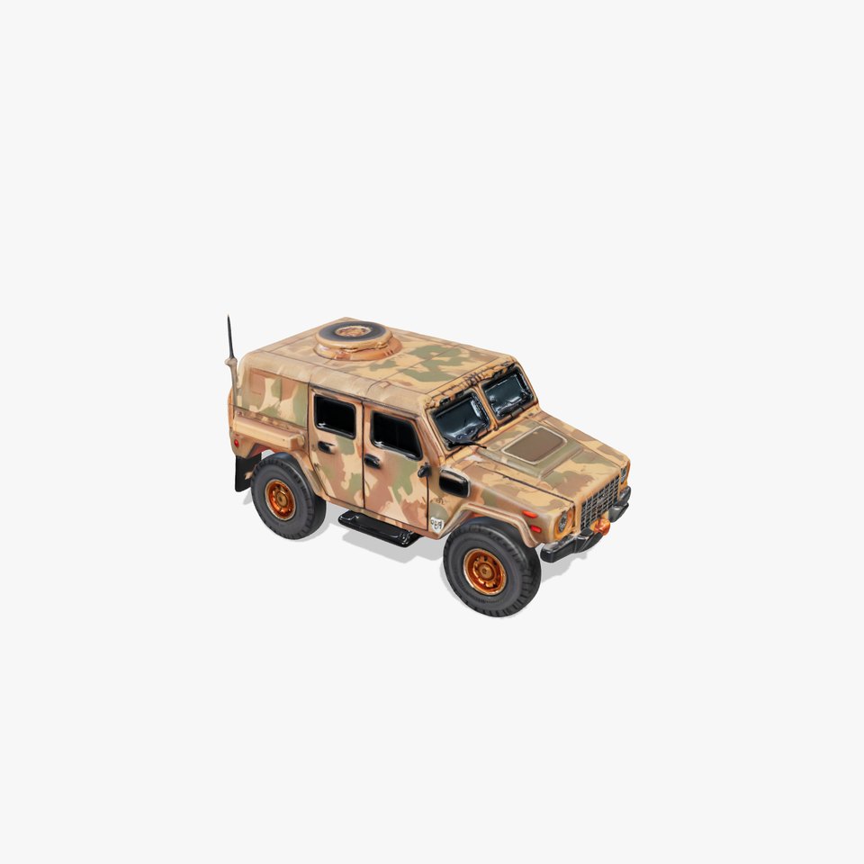 Desert Camouflage Armored Vehicle model pack
