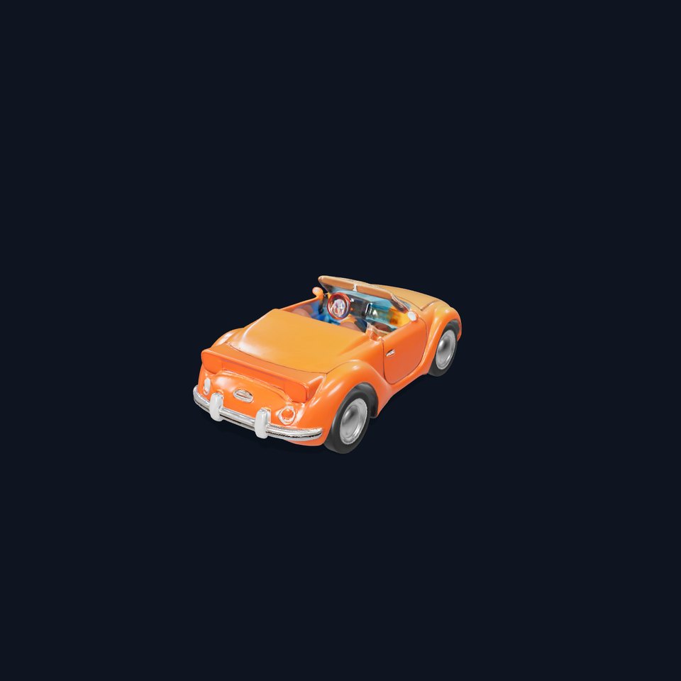 Vintage Orange Convertible model pack
