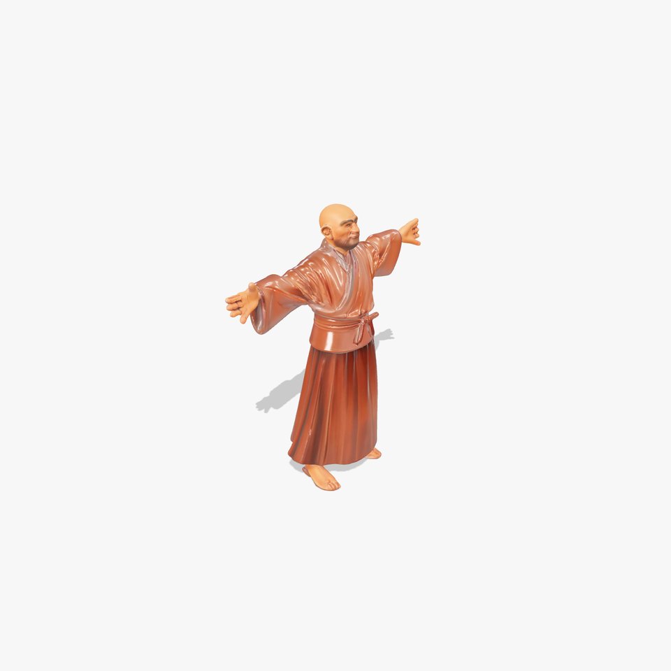 Zen Monk Statue model pack