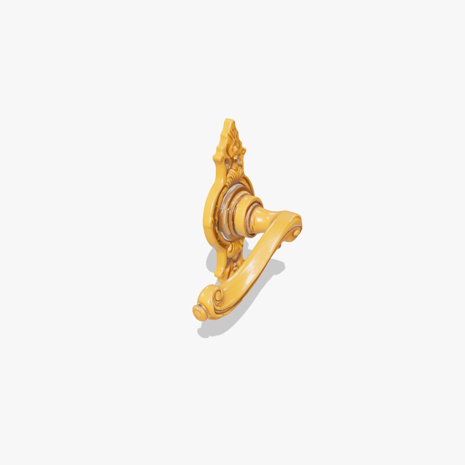 Ornate Gold Door Handle model pack