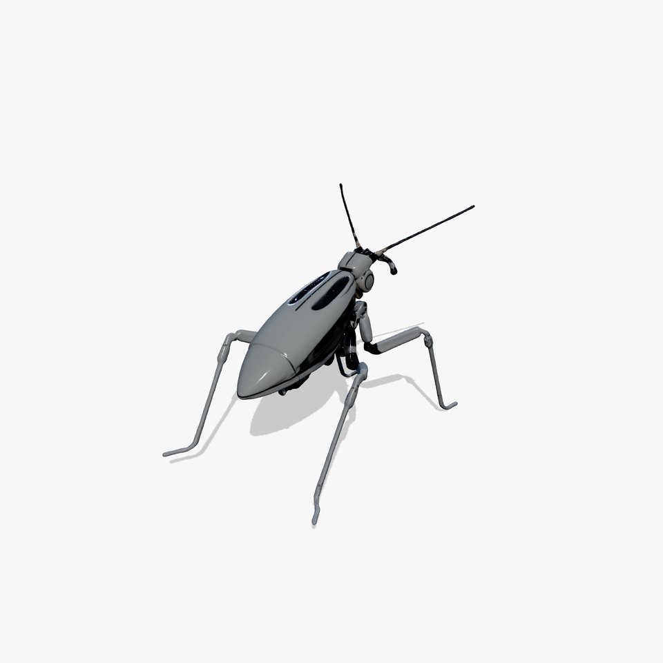 Futuristic Metallic Insect model pack