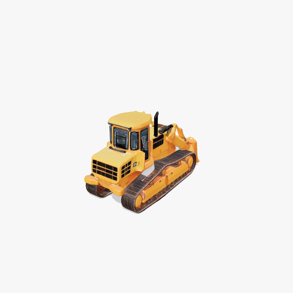 Bright Yellow Bulldozer model pack