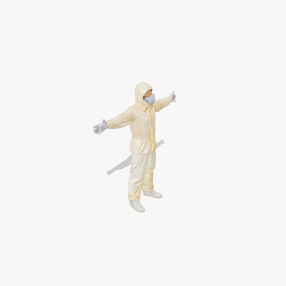 Beige Hazmat Suit model pack