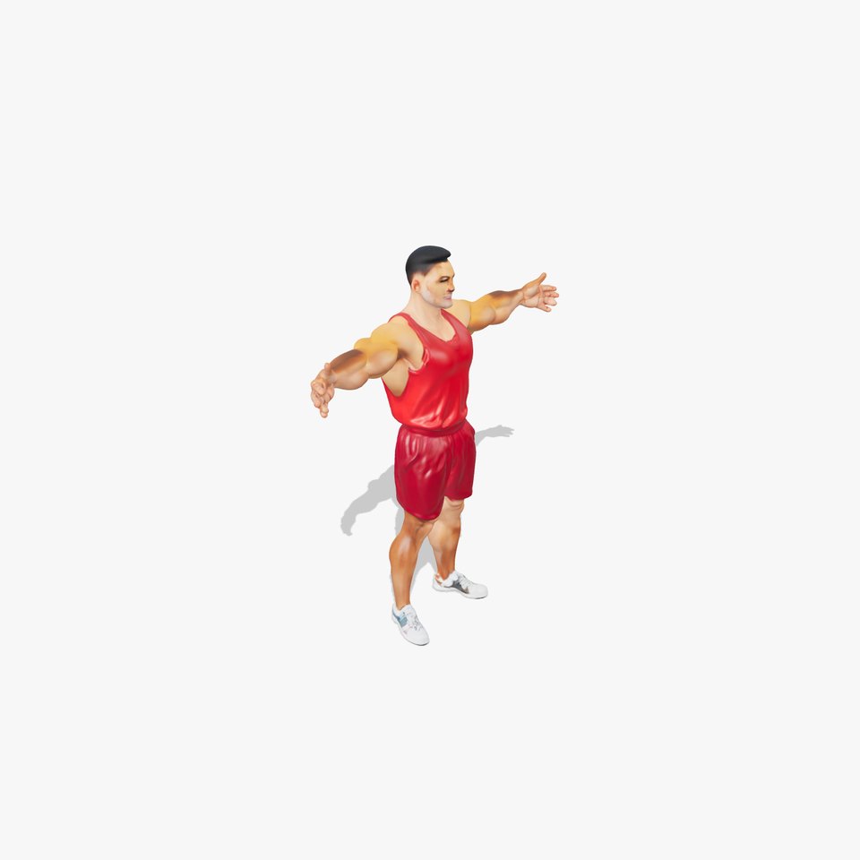 Athletic Figure TPose model pack