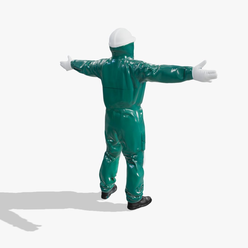 Green Protective Suit model pack