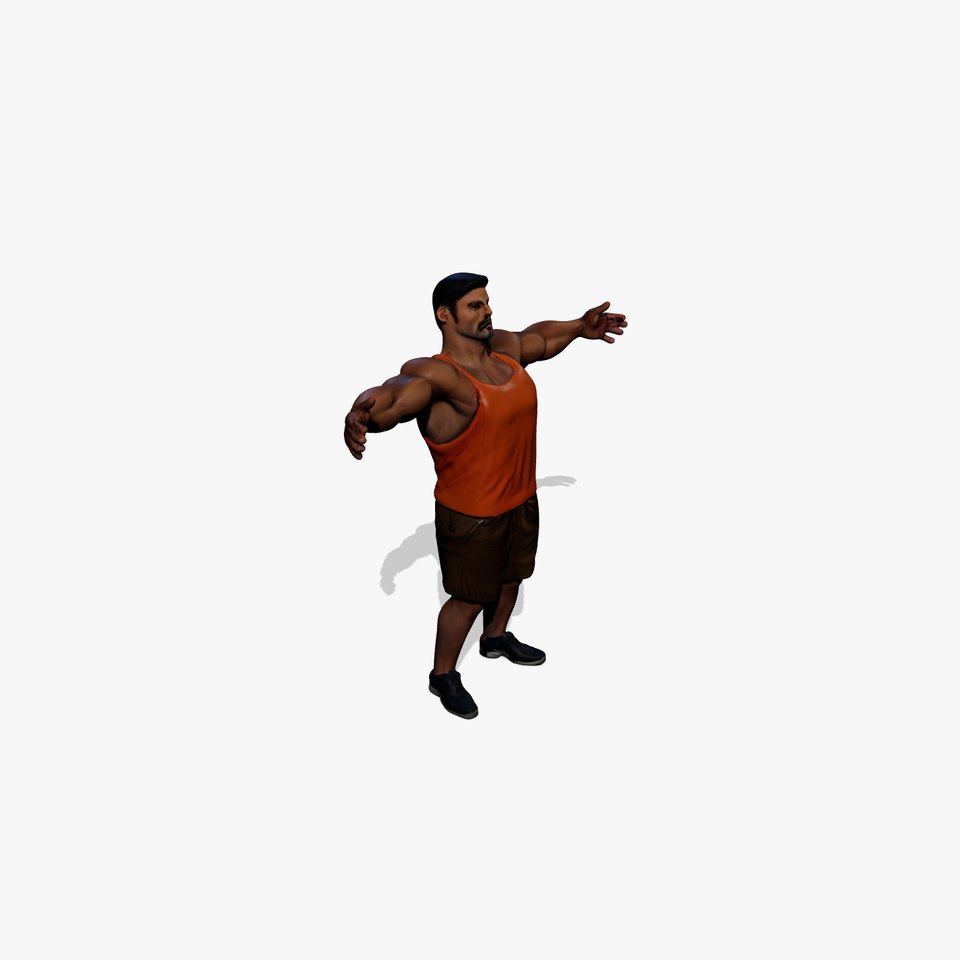 Orange Tank Athlete model pack