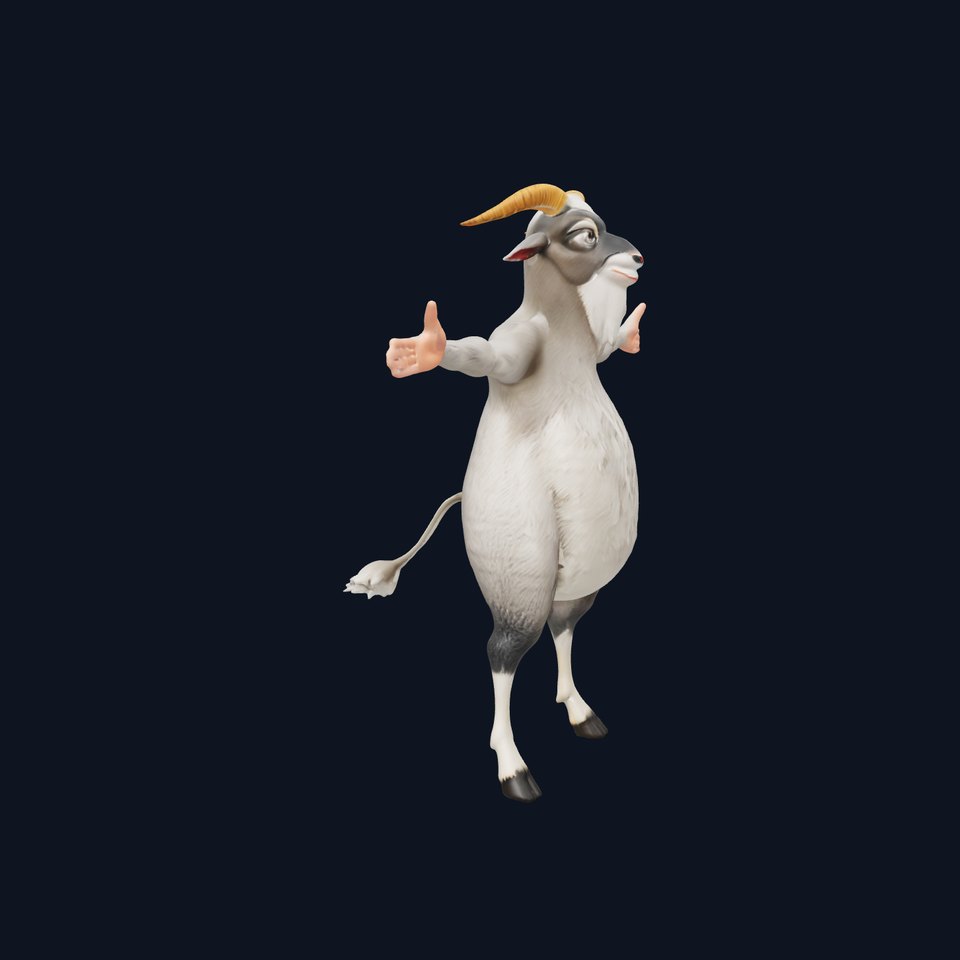 Playful Goat Character model pack