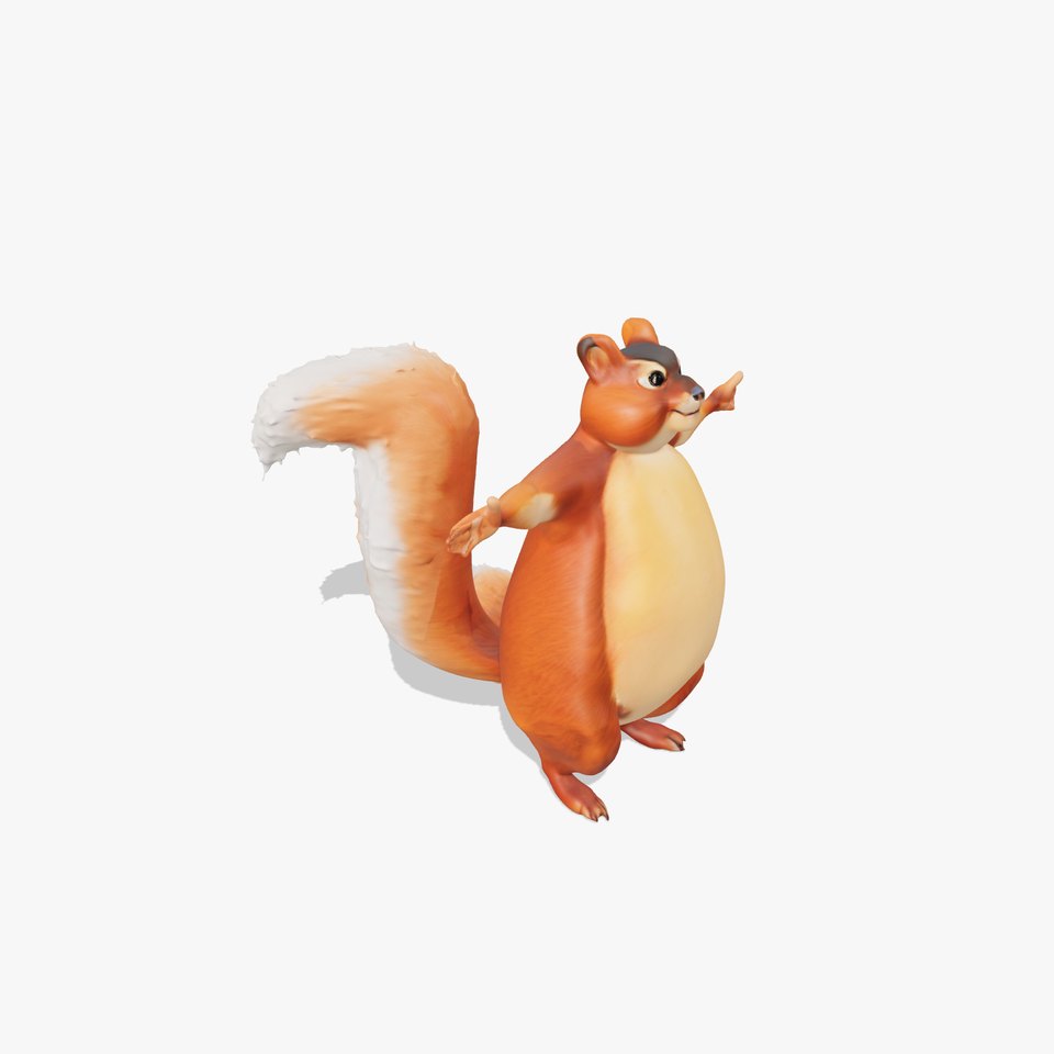 Playful Orange Squirrel model pack