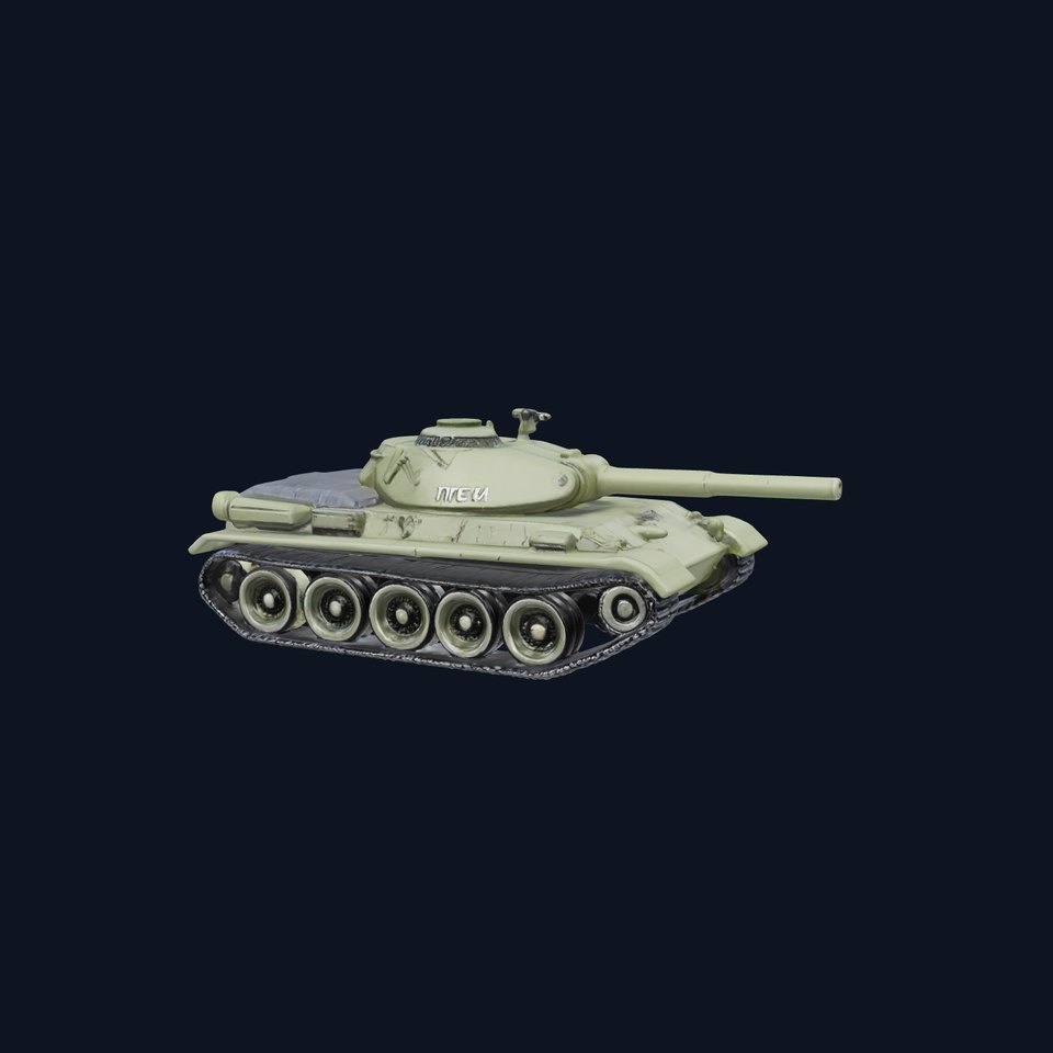 Olive Green Battle Tank model pack