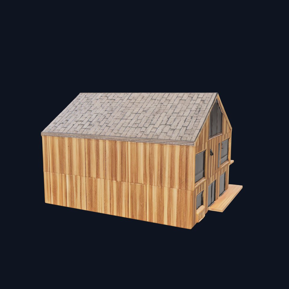 Modern Wooden House model pack