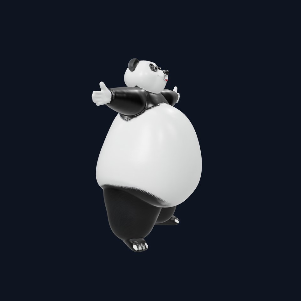 Friendly Panda Character model pack