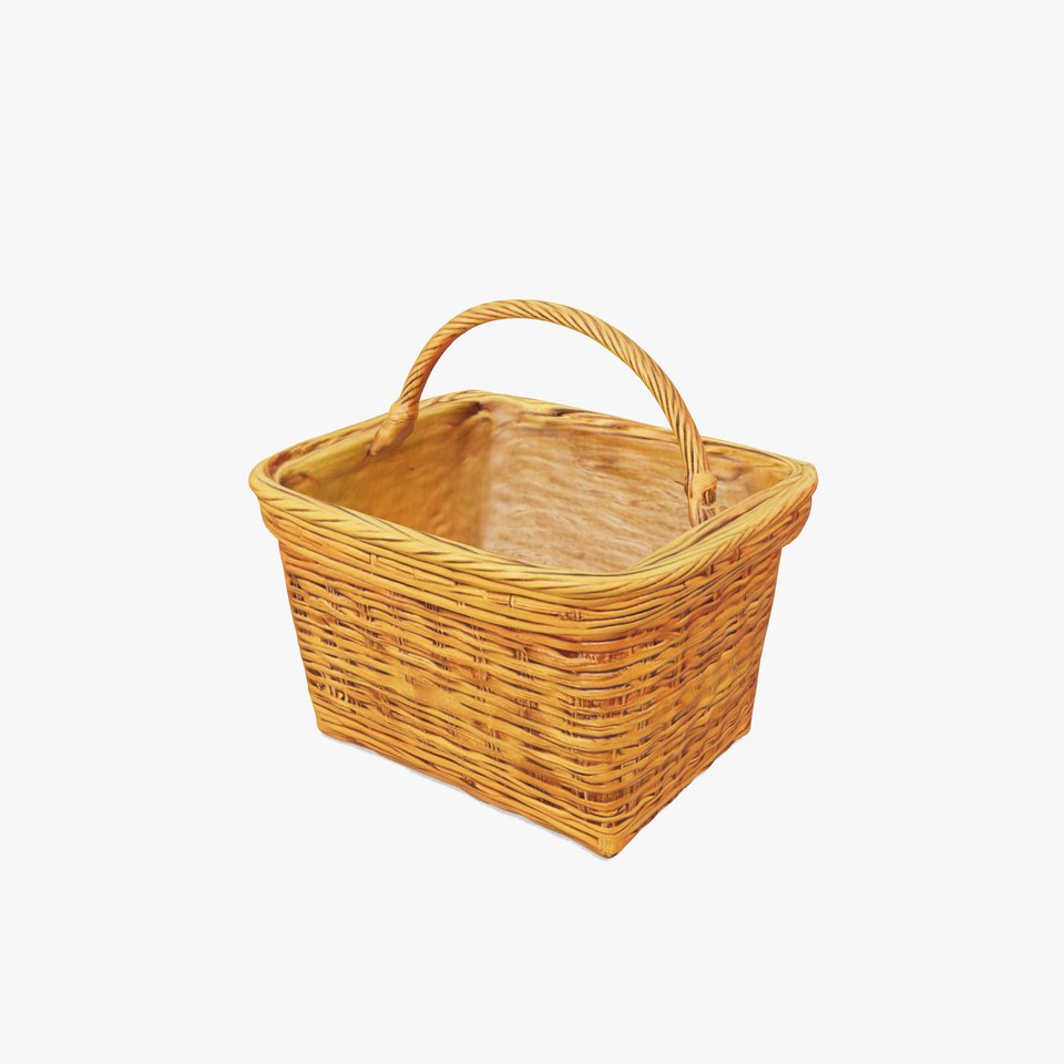 Natural Wicker Basket model pack