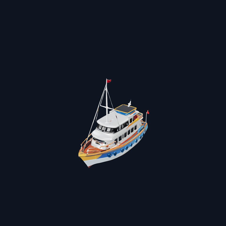 Colorful Yacht model pack