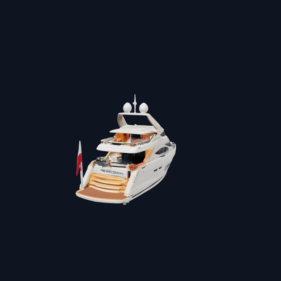 Elegant White Yacht model pack