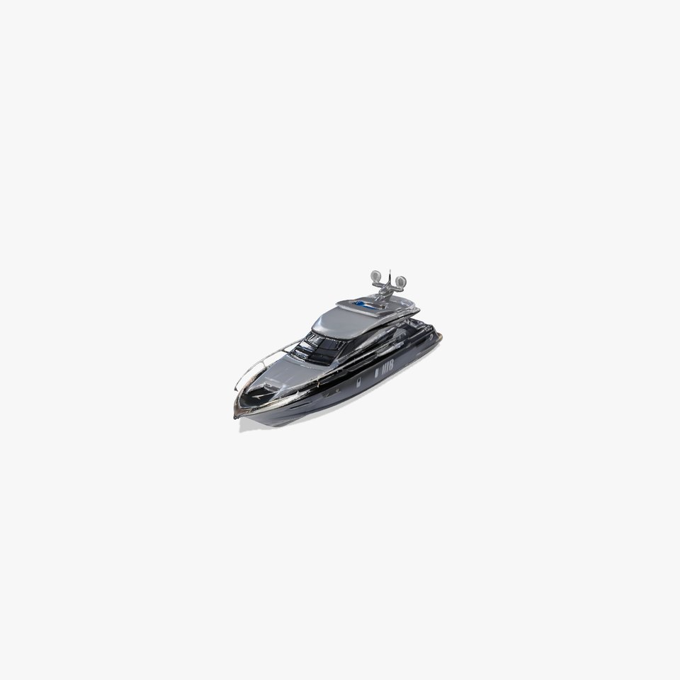 Sleek Black Yacht model pack