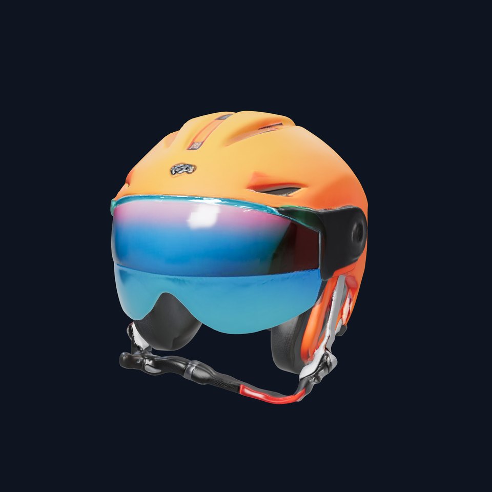 Vibrant Orange Helmet model pack