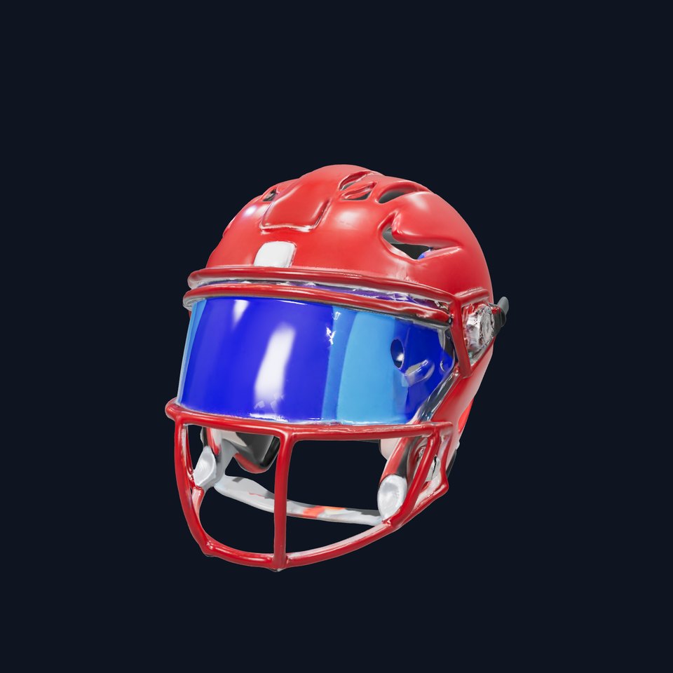 Red Sports Helmet model pack