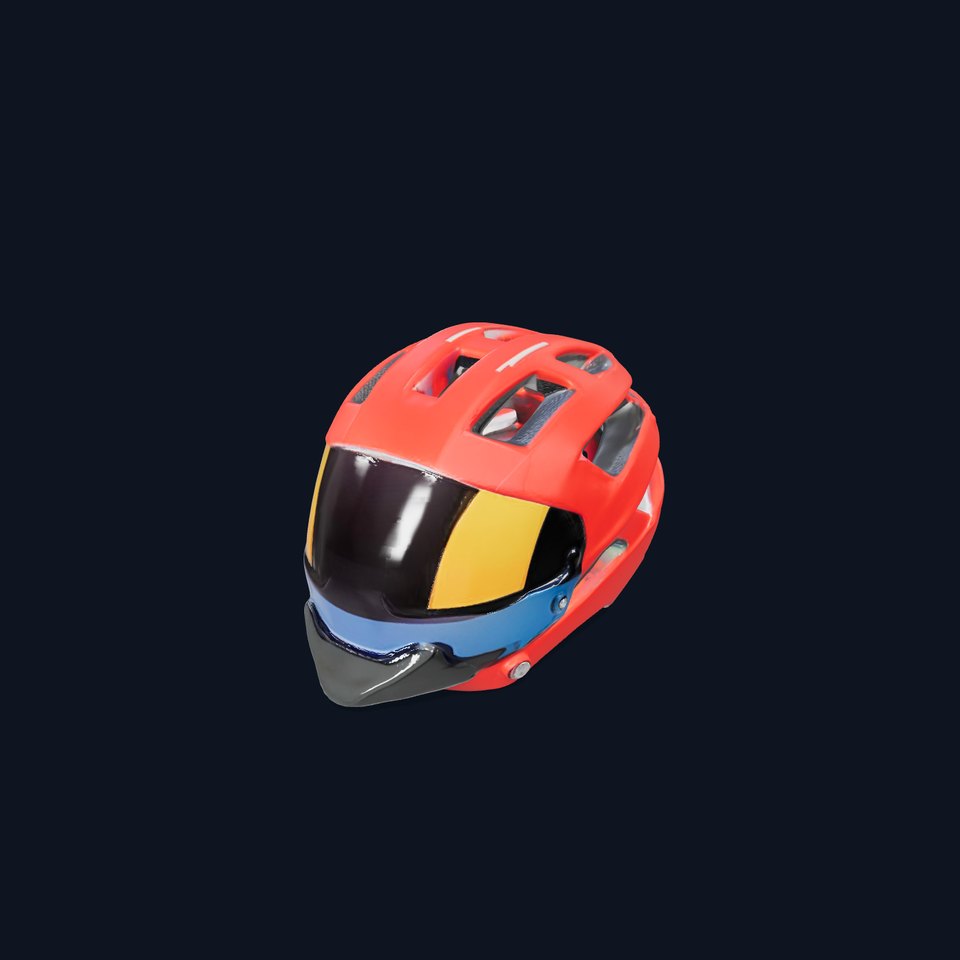 Red Sport Helmet model pack