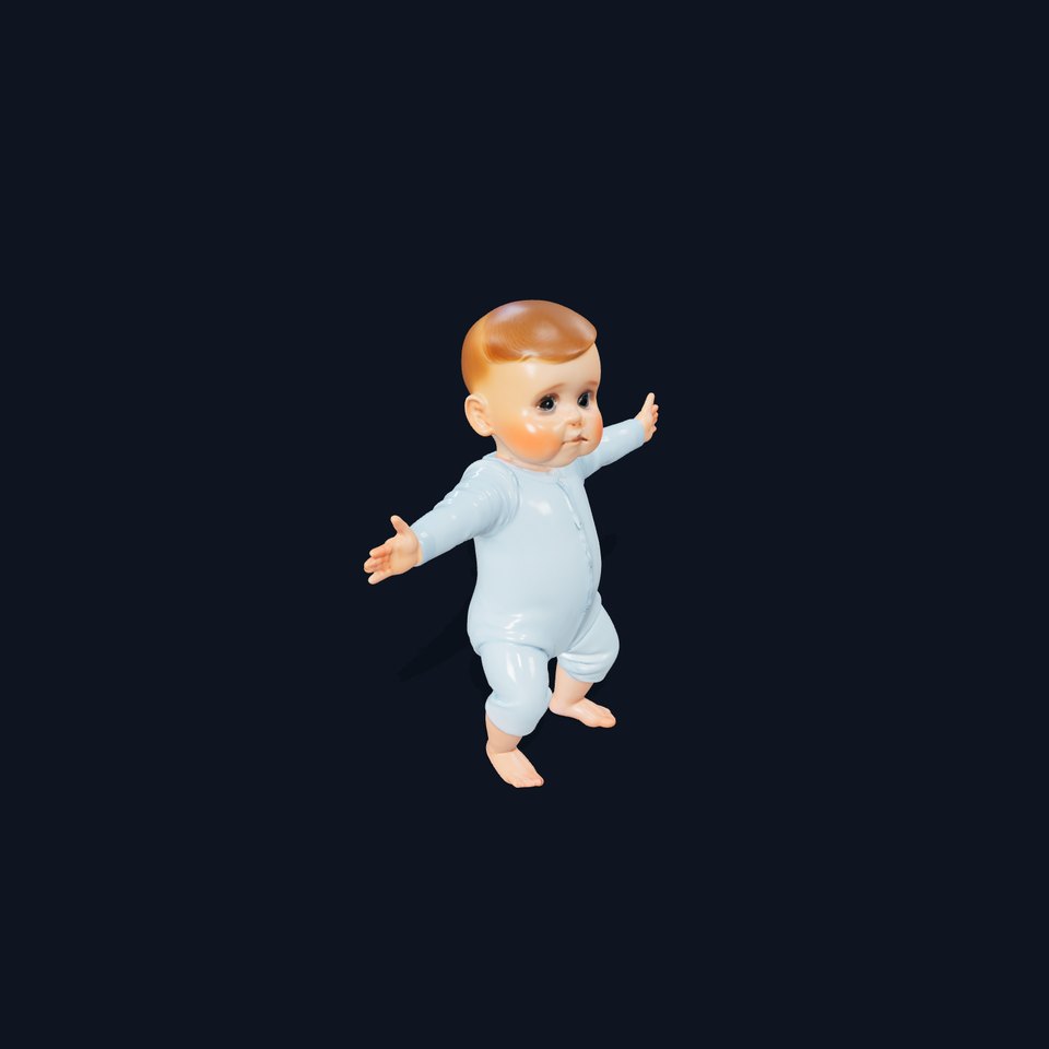 Charming Baby Blue Pajamas model pack