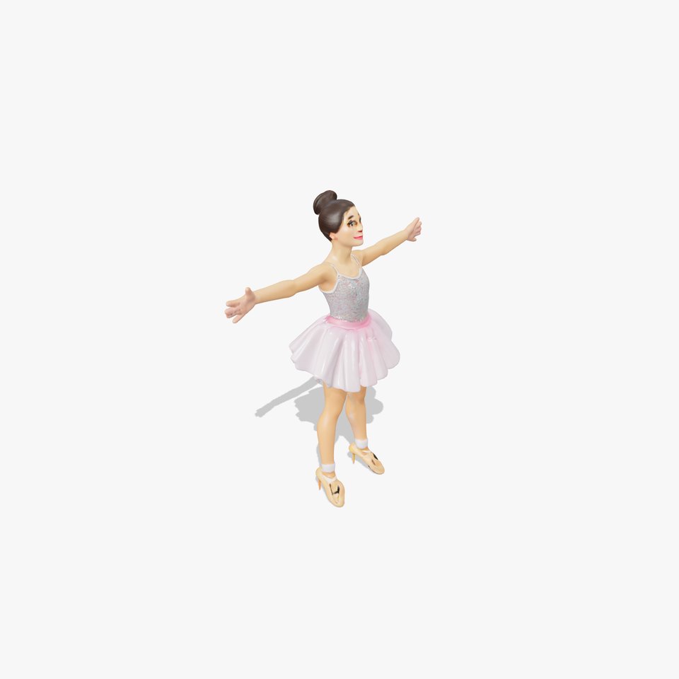 Elegant Tutu Ballerina model pack
