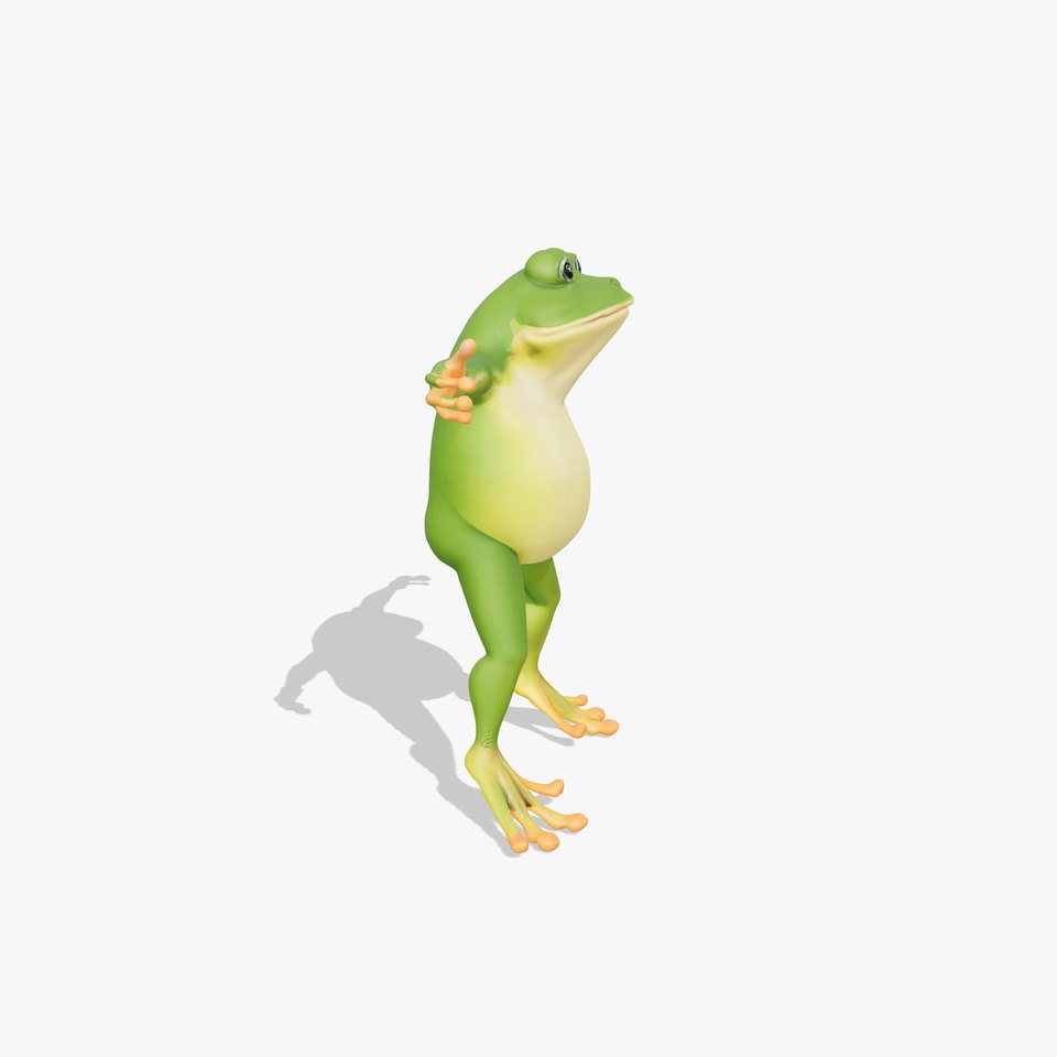 Green Frog Character model pack