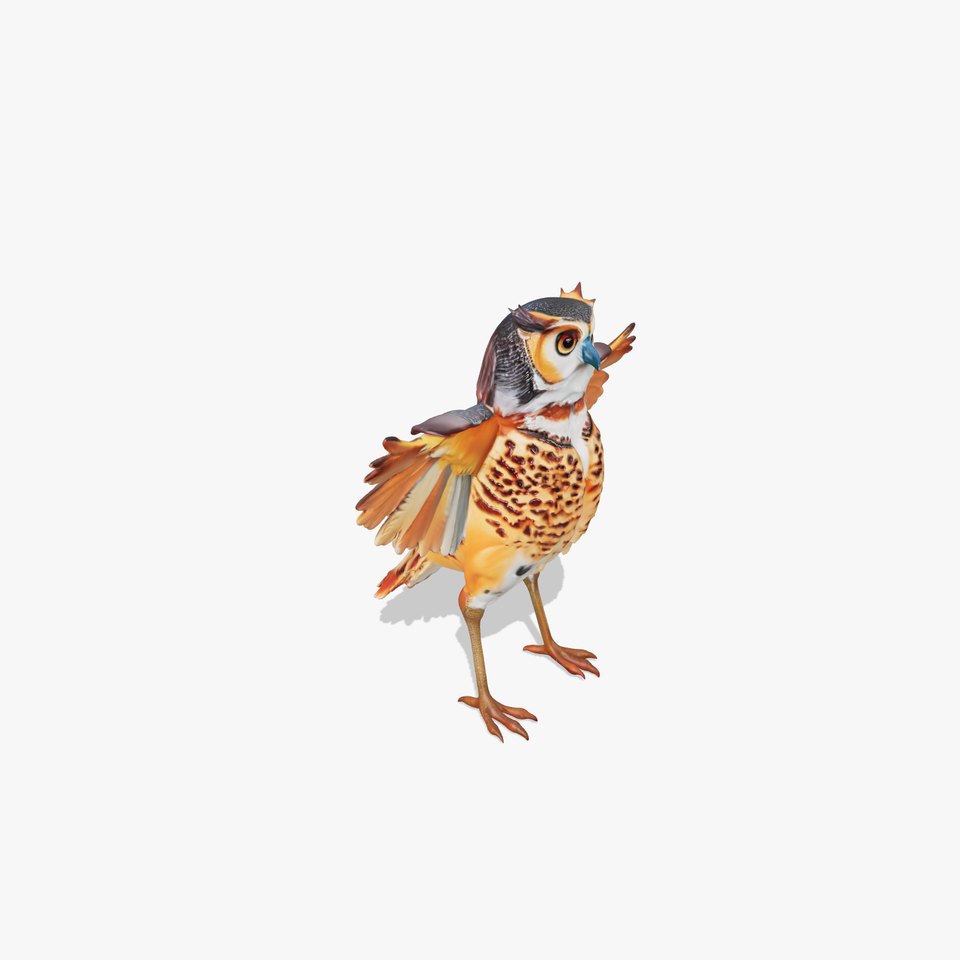 Vibrant Owl Wingspread model pack
