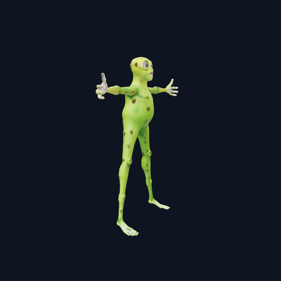 Green Alien Character model pack