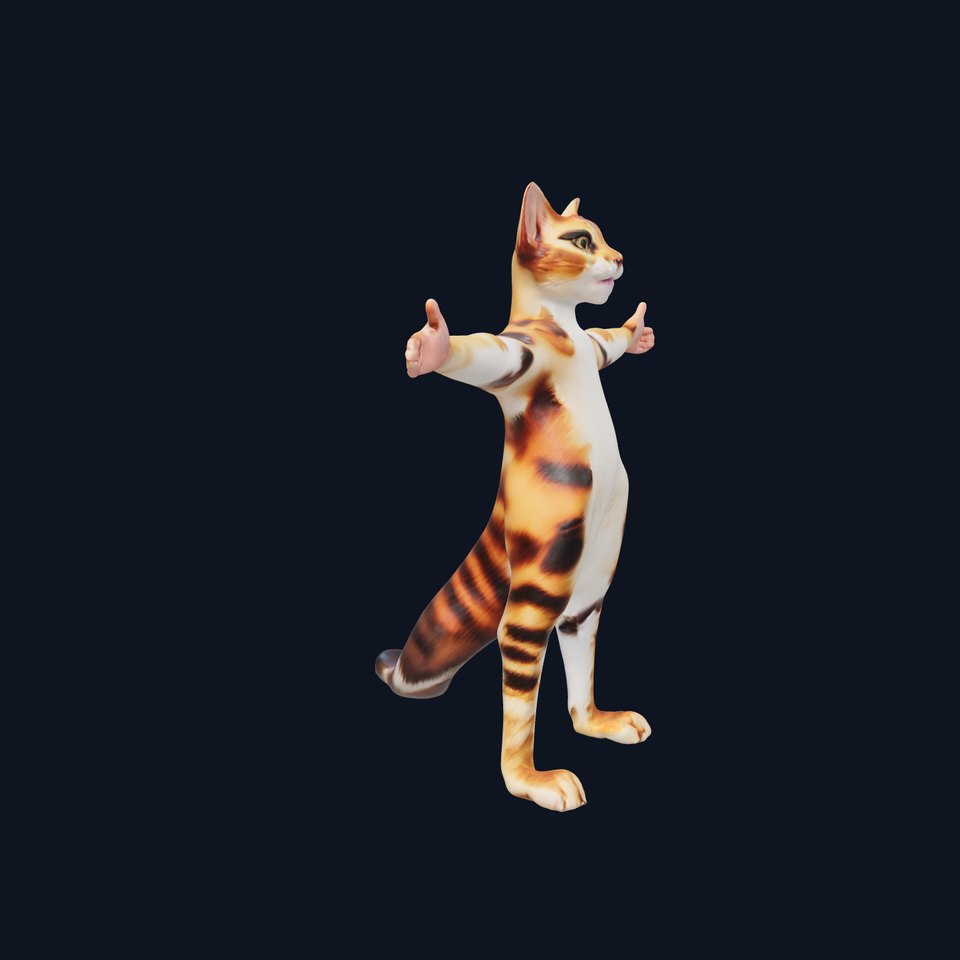 Playful Calico Cat model pack