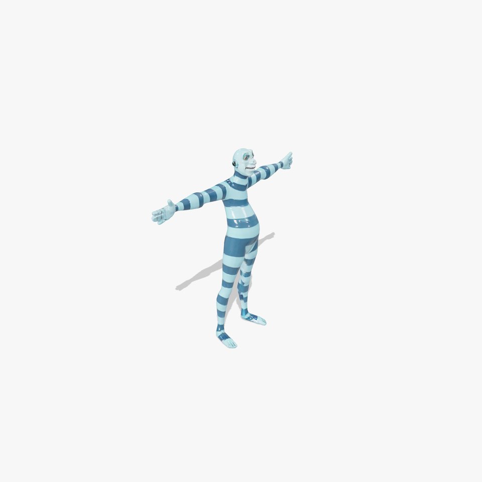 Striped Blue Character model pack