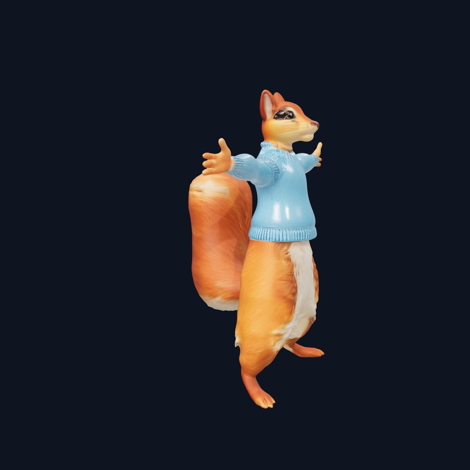 Blue Sweater Squirrel model pack