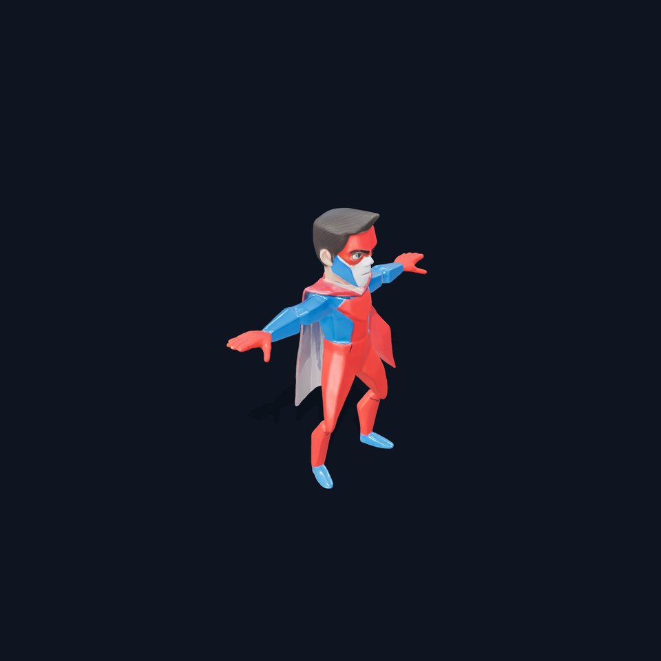 Colorful Superhero Character model pack