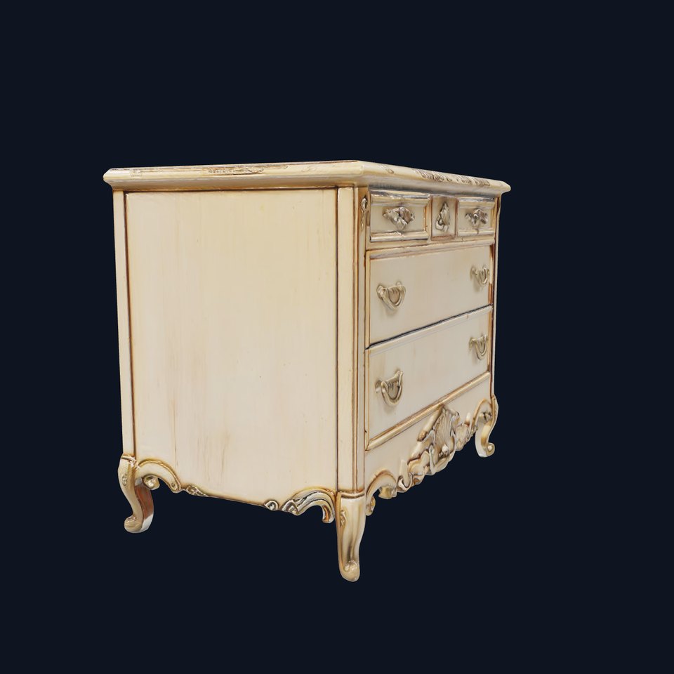 Antique Ivory Dresser model pack