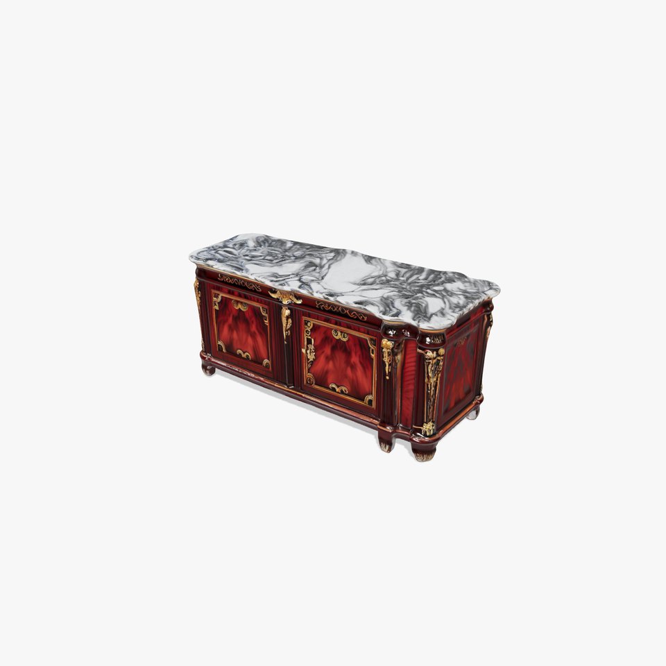 Elegant MarbleTop Cabinet model pack