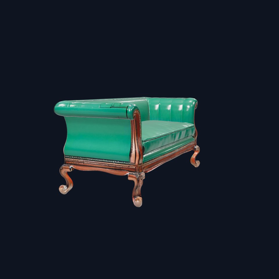 Elegant Emerald Sofa model pack