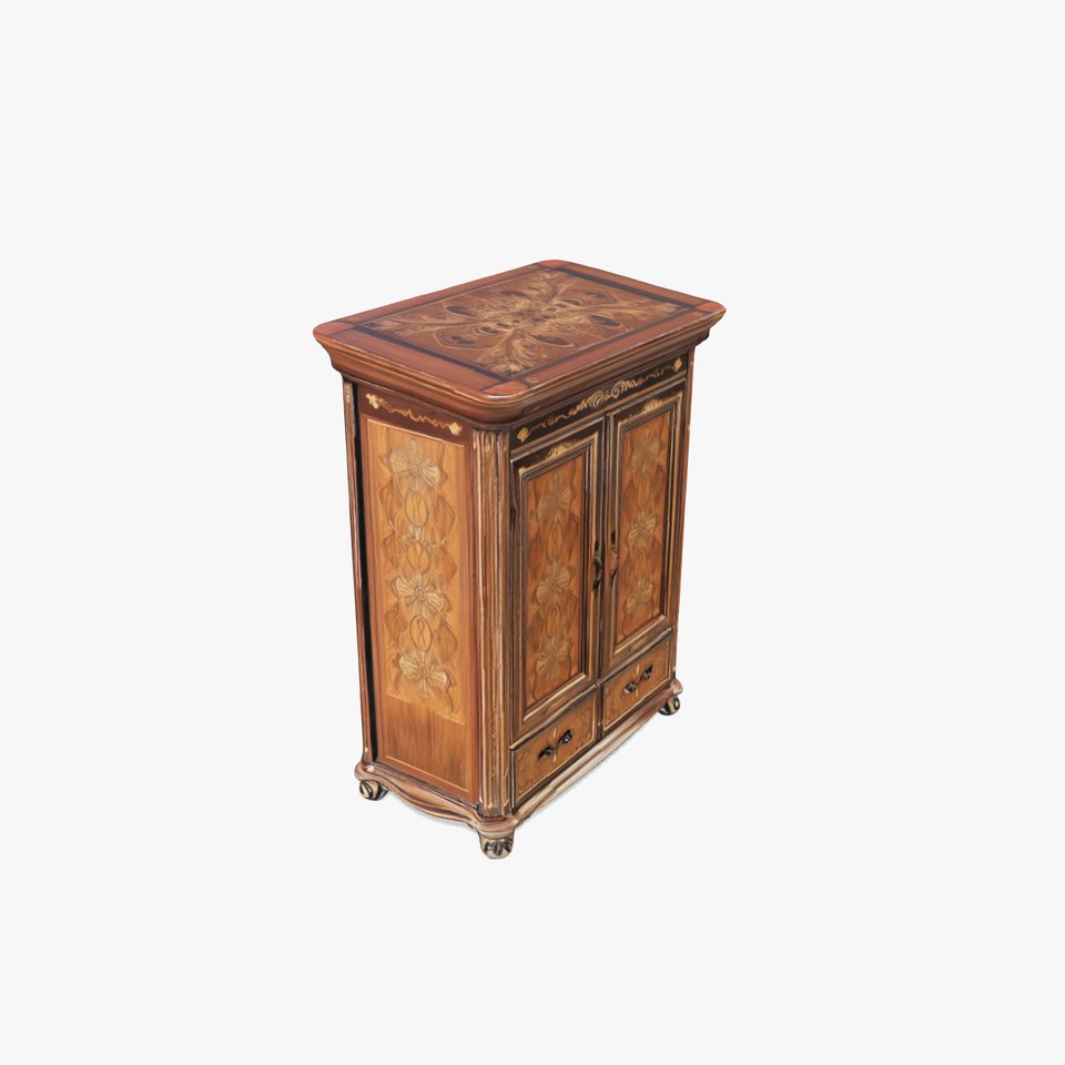Ornate Wooden Wardrobe model pack