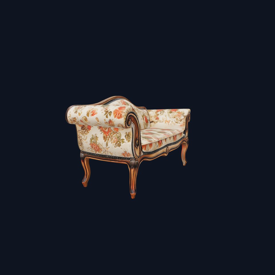 Elegance Floral Sofa model pack