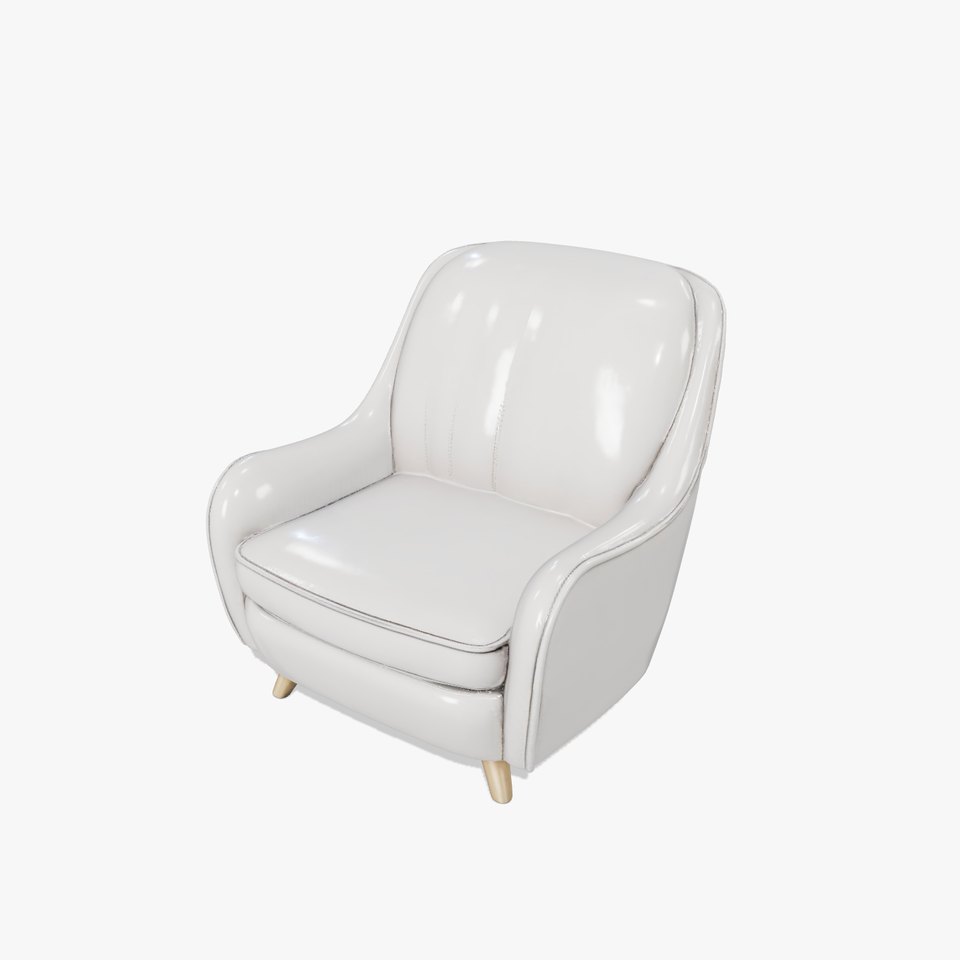 Elegant Grey Armchair model pack