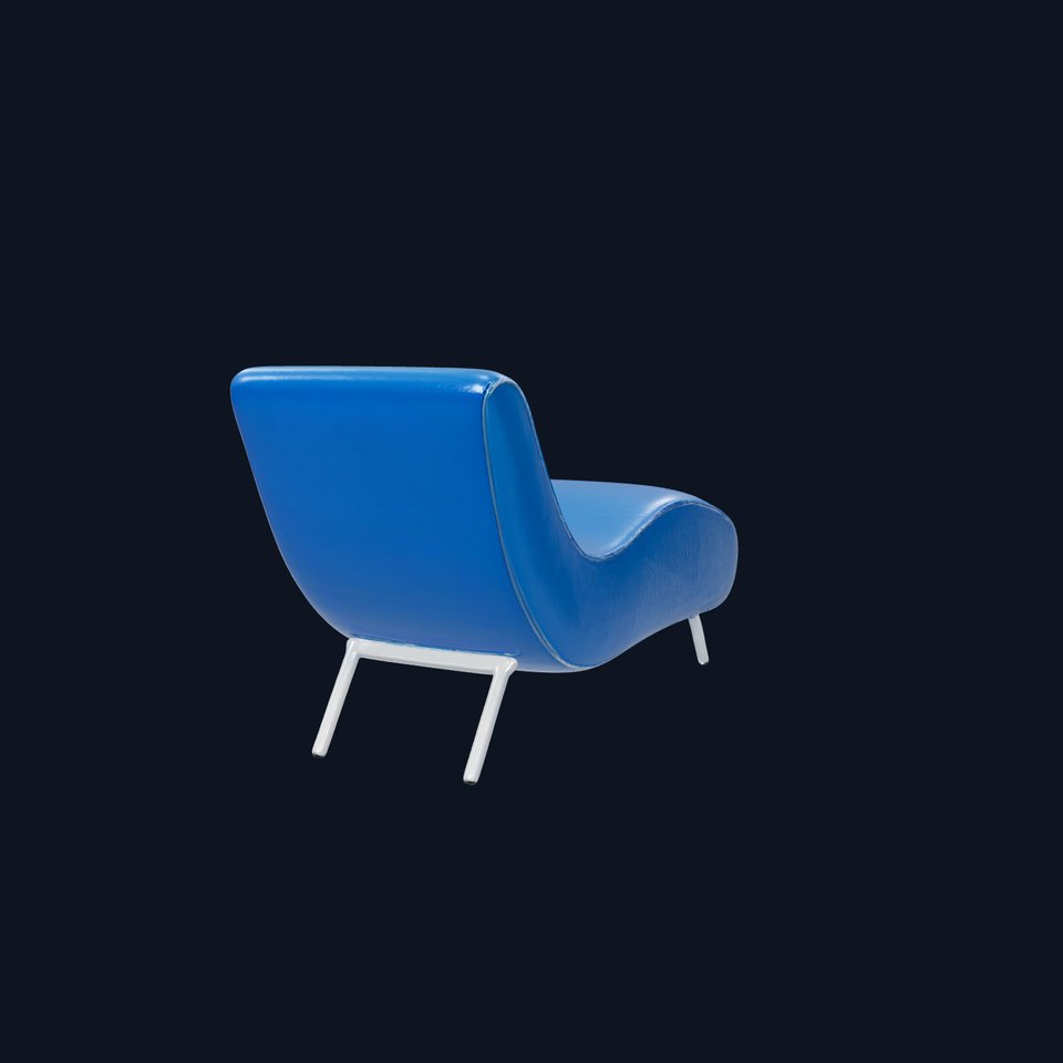 Sleek Blue Chaise model pack