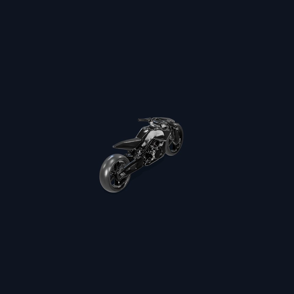 Sleek Black Motorcycle model pack