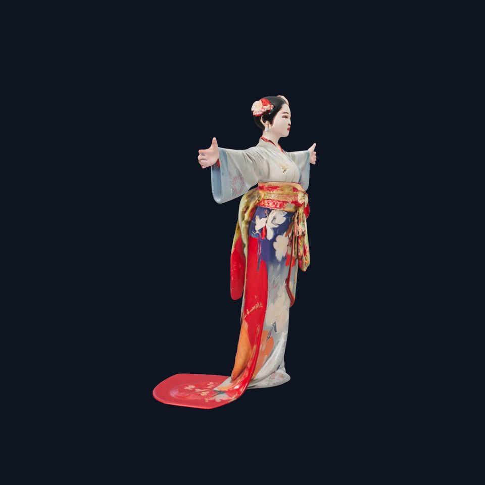 Elegant Kimono Attire model pack