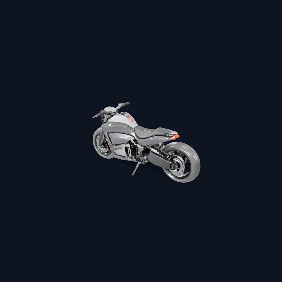 Sleek Black Motorcycle model pack